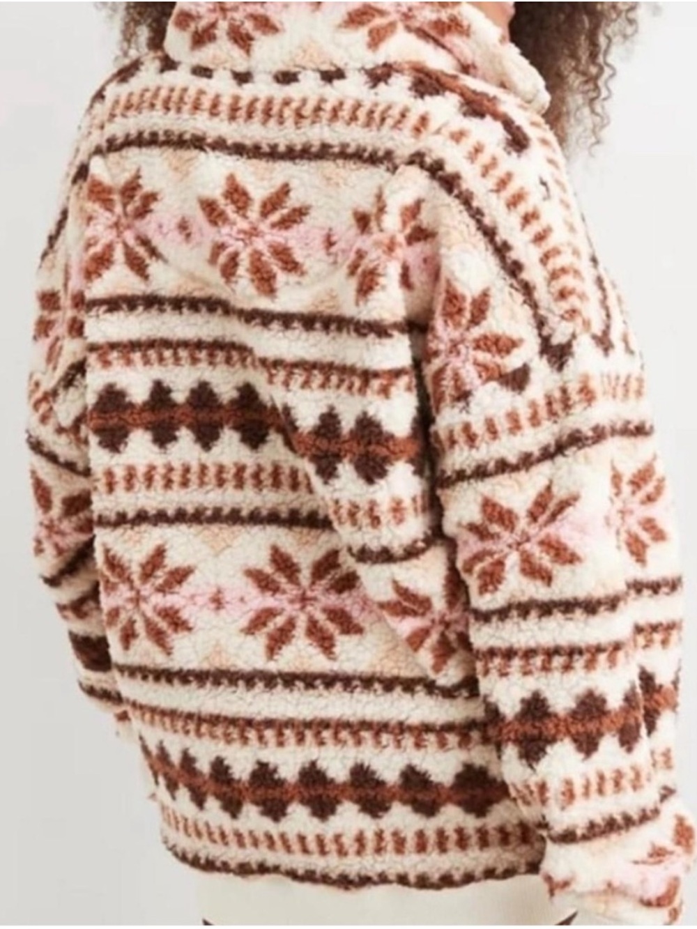 Aerie Sherpa Quarter Zip Sweater - Picture 2 of 10